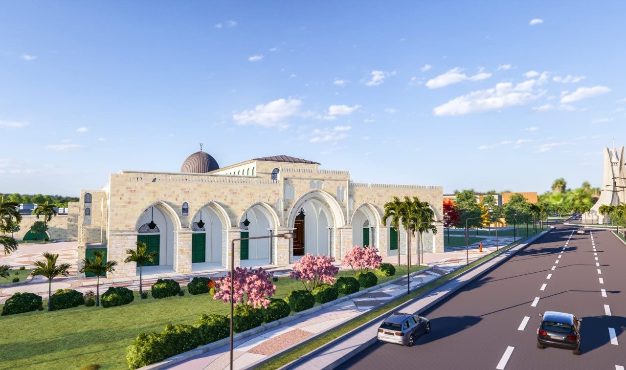 Al Ghani Garden Phase 7 boulevard and mosque